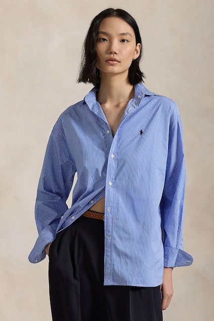 Polo Ralph Lauren shirt cotton Women's blue striped 211910743 at PRM US Polo Ralph Lauren shirt cotton Women's blue striped 211910743 at PRM US