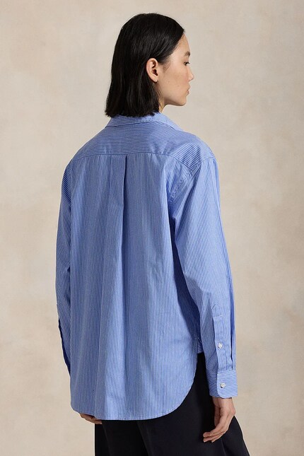 blue striped dress shirt women's HommeGirls Blue Classic Stripe Shirt main image 0