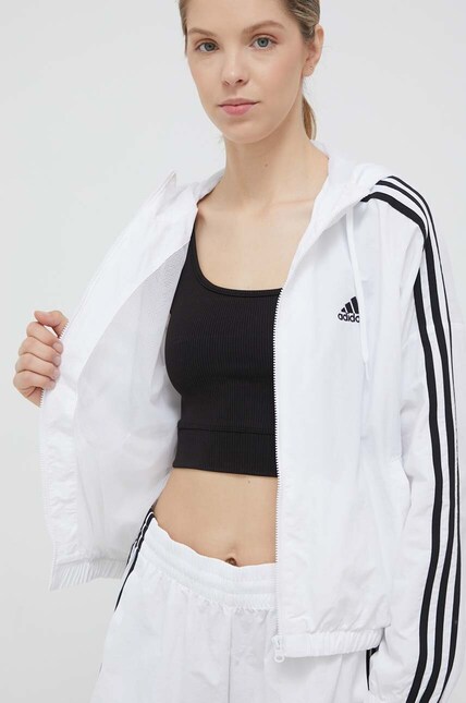 Куртка adidas женская цвет белый переходная oversize | ANSWEAR.ua