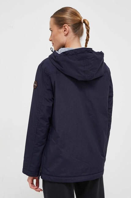 Napapijri jacket women's navy blue color at PRM US