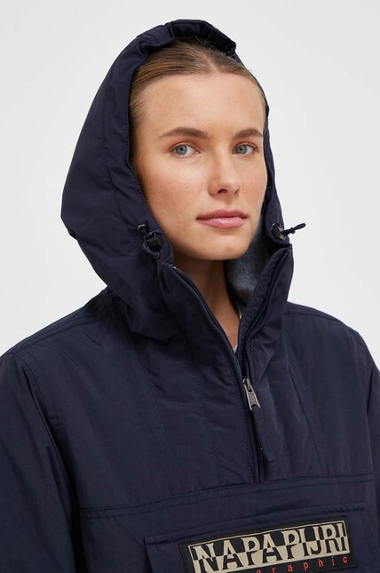 Napapijri jacket women's navy blue color at PRM US