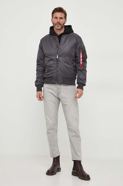 Alpha Industries bomber jacket MA-1 VF 59 men's gray color at PRM US