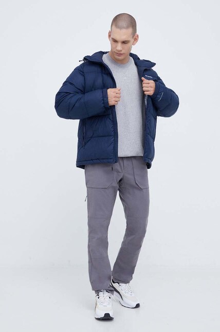 Columbia jacket M Pike Lake II Hooded Ja men's navy blue color