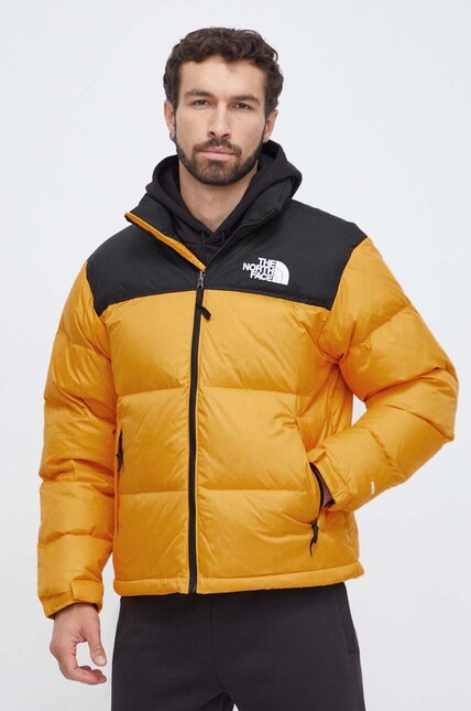 The North Face down jacket men's yellow color at PRM US
