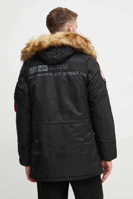 Alpha Industries parka N3B Airborne men's black color 188141.03 at
