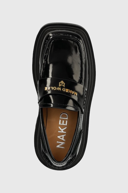 Naked Wolfe leather loafers Delusion women's black color at PRM US