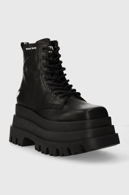 Naked Wolfe leather biker boots Sloane women's black color at PRM US