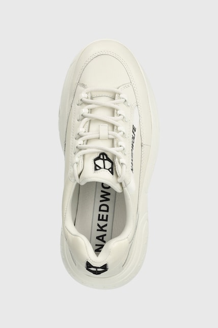 【NAKEDWOLFE】スプリンターホワイトレザー Naked Wolfe leather sneakers Sprinter white color at PRM US