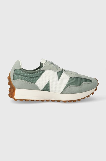 New Balance Sage Green Suede Lace Up Lifestyle Sneakers 6 New Balance 327 Sage Grey MS327MS at PRM US main image 2