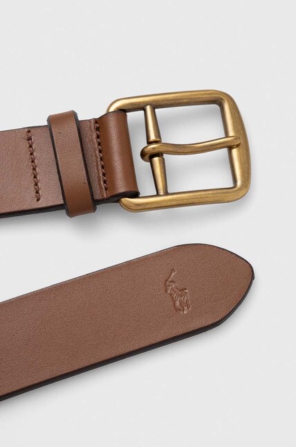 Polo Ralph Lauren leather belt men's brown color at PRM US