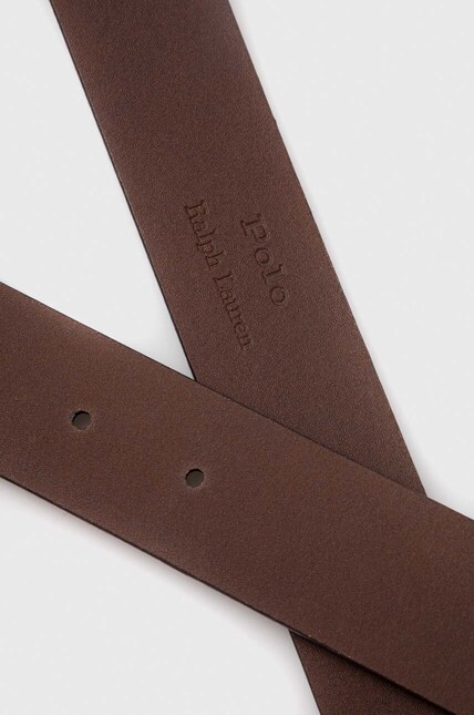 Polo Ralph Lauren leather belt men's brown color at PRM US