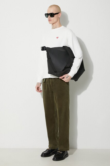 Human Made corduroy trousers Corduroy Easy green color HM26PT017