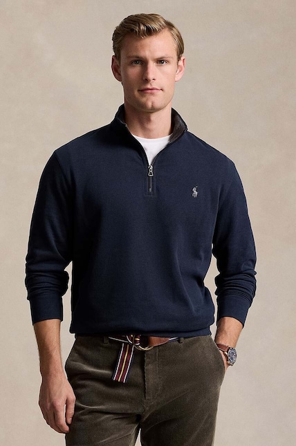 Polo Ralph Lauren sweatshirt men's navy blue color smooth