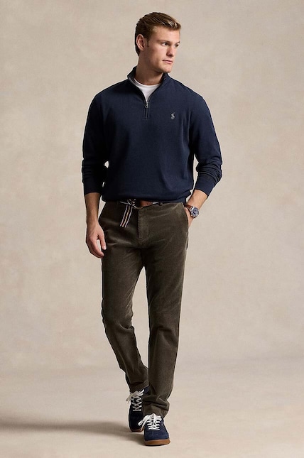 美品　POLO RALPH LAUREN Polo Ralph Lauren sweatshirt men's navy blue color smooth