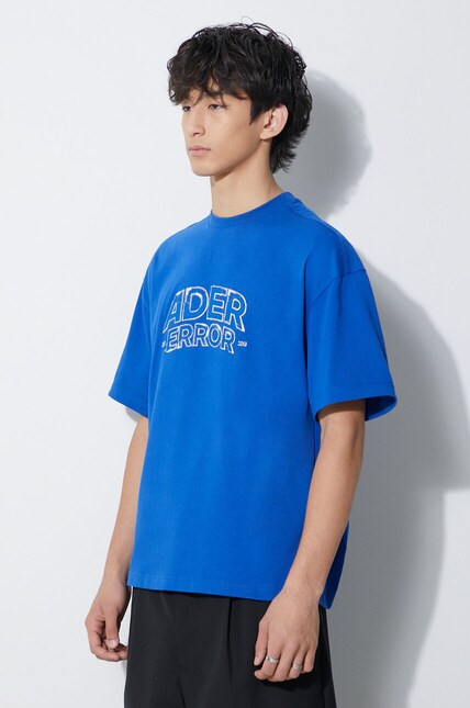 Ader Error t-shirt Edca Logo T-shirt men's blue color BMADFWTS0104