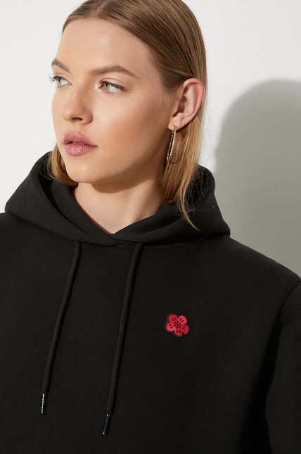 Kenzo sweatshirt Boke Placed women's black color hooded