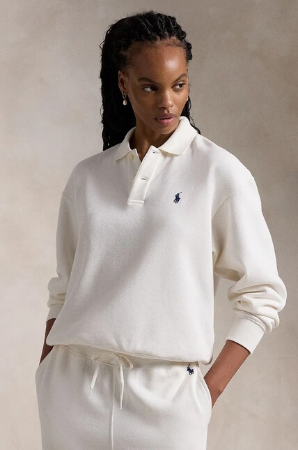 Кофта Polo Ralph Lauren женская цвет белый однотонная 211947966