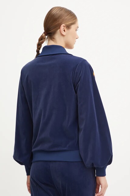 adidas Originals velvet sweatshirt 70s Velour Tracktop navy blue