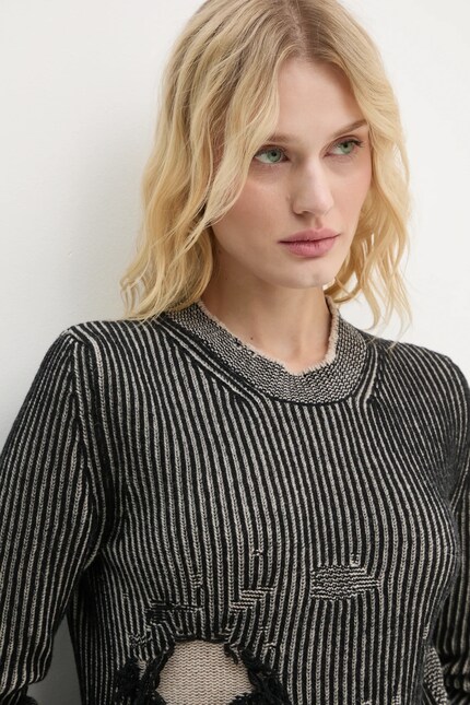 MM6 Maison Margiela reversible wool sweater black color S62HL0026