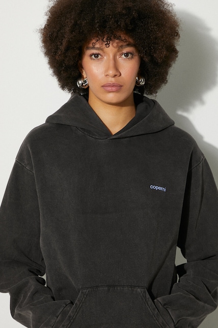 Coperni sweatshirt Washed Horn Hoodie women's black color hooded