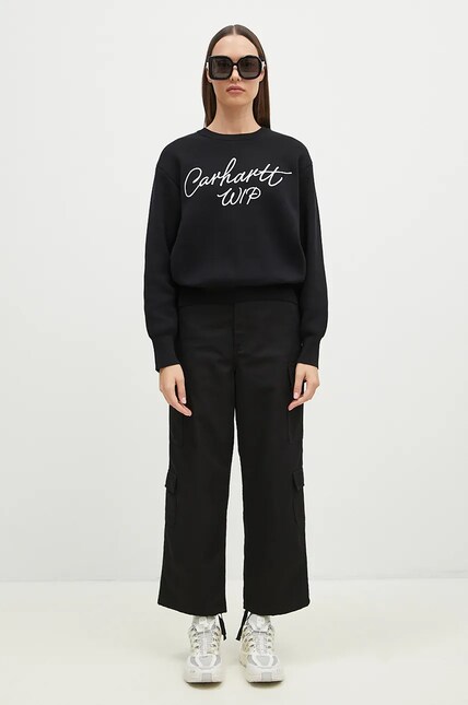 Carhartt WIP cotton jumper Signature Sweater black color