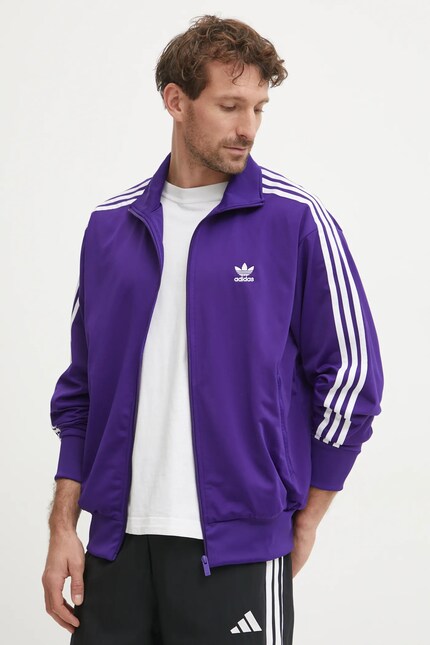 Кофта adidas Originals Firebird Tracktop чоловіча колір фіолетовий