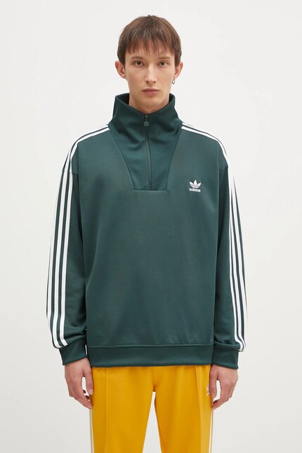 adidas Originals sweatshirt Funnelneck Tracktop men's green color