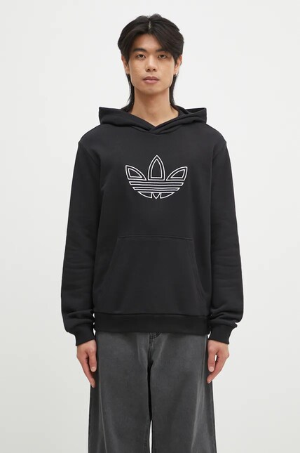 Хлопковая кофта adidas Originals Outline Hoodie мужская цвет
