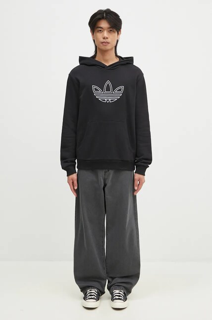 Хлопковая кофта adidas Originals Outline Hoodie мужская цвет