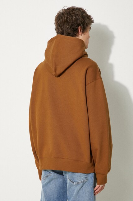 Carhartt WIP sweatshirt Hooded Brown Ducks Sweat men's brown color