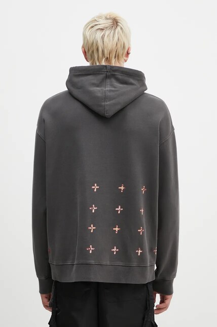 KSUBI cotton sweatshirt Dug Out Biggie Hoodie men's gray color