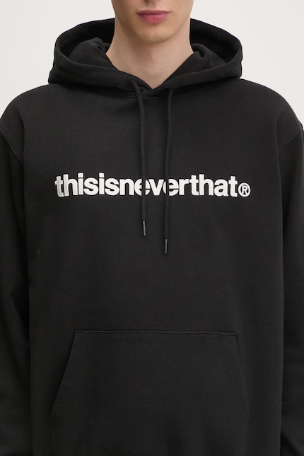 thisisneverthat cotton sweatshirt T-Logo Hoodie men's black color thisisneverthat cotton sweatshirt T-Logo Hoodie men's black color
