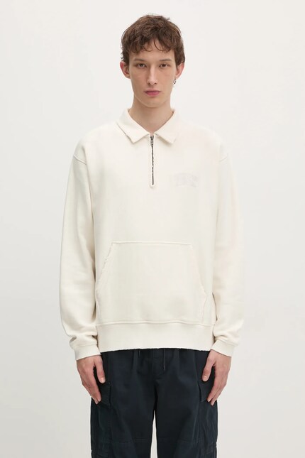 thisisneverthat sweatshirt Damaged Half Zip Polo Sweatshirt men's