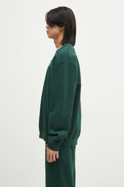 Sporty & Rich cotton sweatshirt NY 94 green color with a print