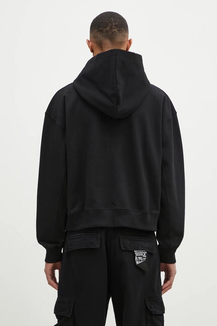 JW Anderson cotton sweatshirt Anchor Logo Hoodie black color