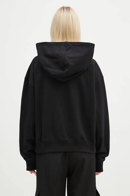 JW Anderson cotton sweatshirt Anchor Logo Hoodie black color