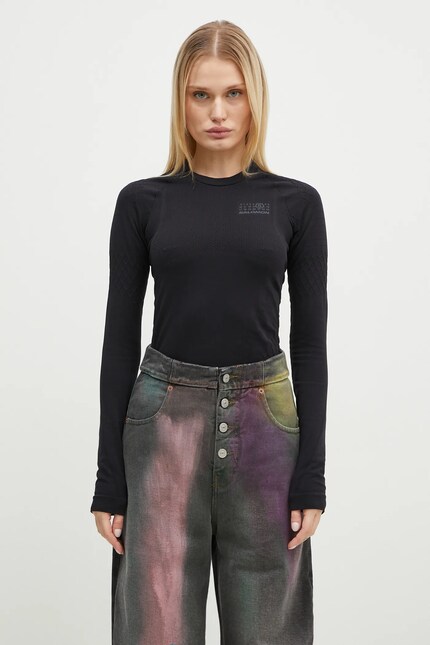 MM6 Maison Margiela longsleeve shirt women's black color S52NH0024