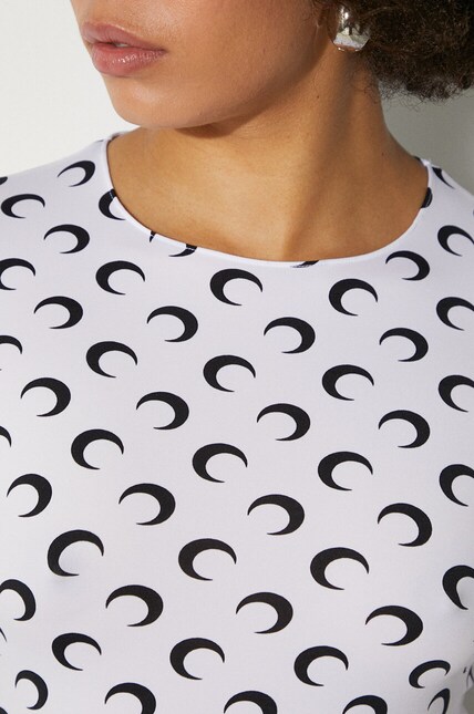 Marine Serre longsleeve shirt Moon Printed Jersey Second Skin