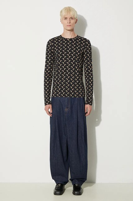 Marine Serre t-shirt Recycled Moon Jersey Second Skin Regular Top