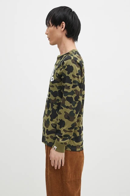 A Bathing Ape cotton longsleeve top 1ST CAMO COLLEGE LONGSLEEVE