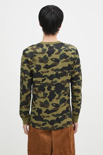 A Bathing Ape cotton longsleeve top 1ST CAMO COLLEGE LONGSLEEVE