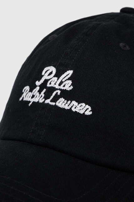 Polo Ralph Lauren cotton baseball cap black color 211954882 at PRM US