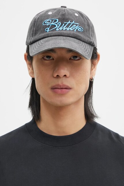 Butter Goods cotton baseball cap Jive Pinch Front Cap black color