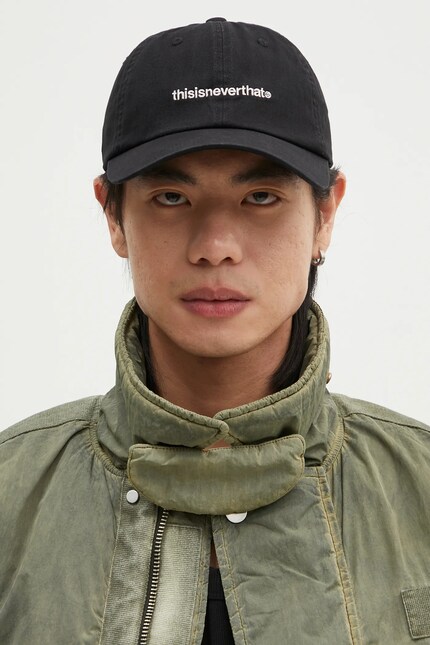 Хлопковая кепка thisisneverthat T-Logo Cap цвет чёрный с принтом
