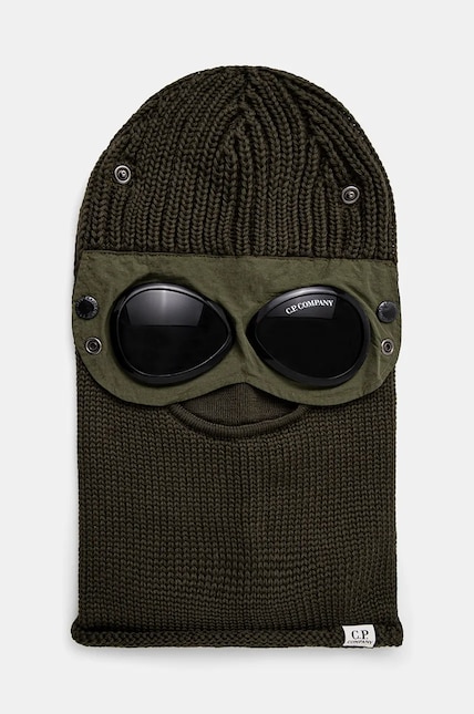 C.P. Company wool balaclava Ski Mask green color 17CMAC301A005509A C.P. Company wool balaclava Ski Mask green color 17CMAC301A005509A
