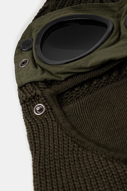 C.P. Company wool balaclava Ski Mask green color 17CMAC301A005509A C.P. Company wool balaclava Ski Mask green color 17CMAC301A005509A