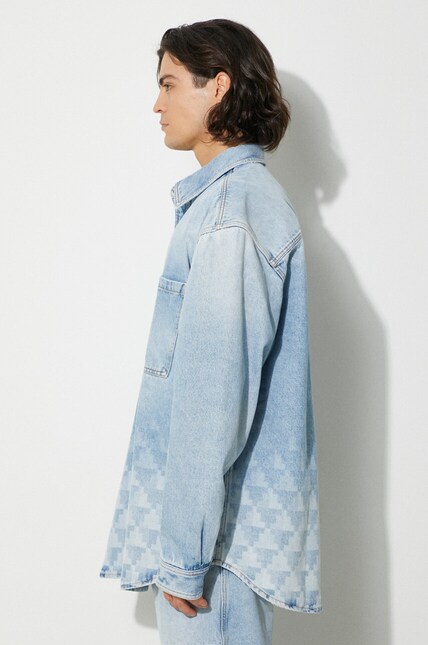 Marcelo Burlon denim jacket Laser Cross Dnm Overshirt PRM EU