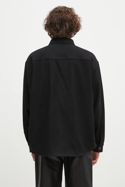 Carhartt WIP wool shirt Torin Shirt Jac black color relaxed
