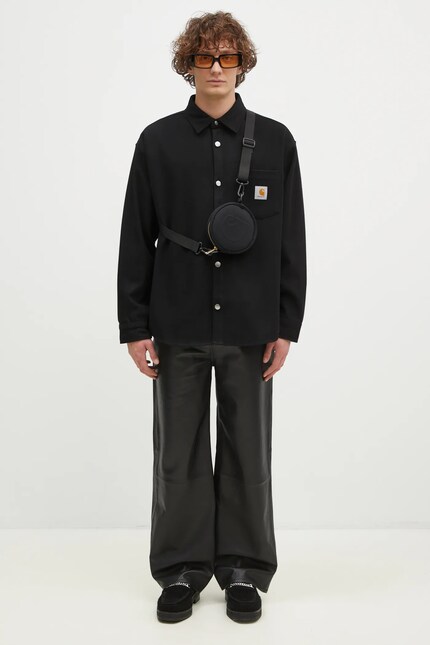 Carhartt WIP wool shirt Torin Shirt Jac black color relaxed