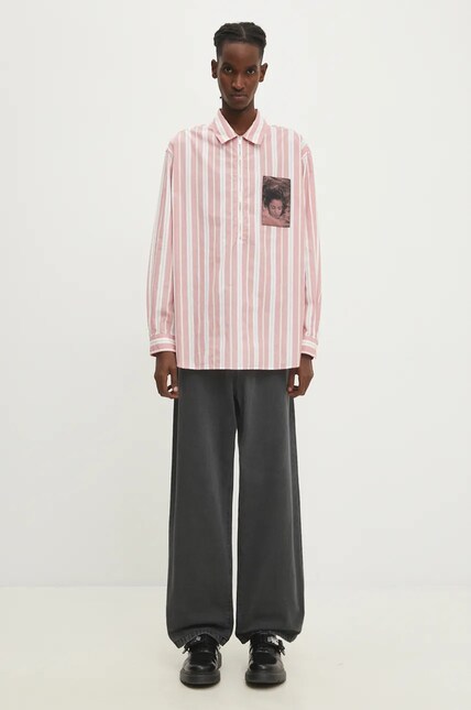 Undercover cotton shirt x Twin Peaks men's red color relaxed